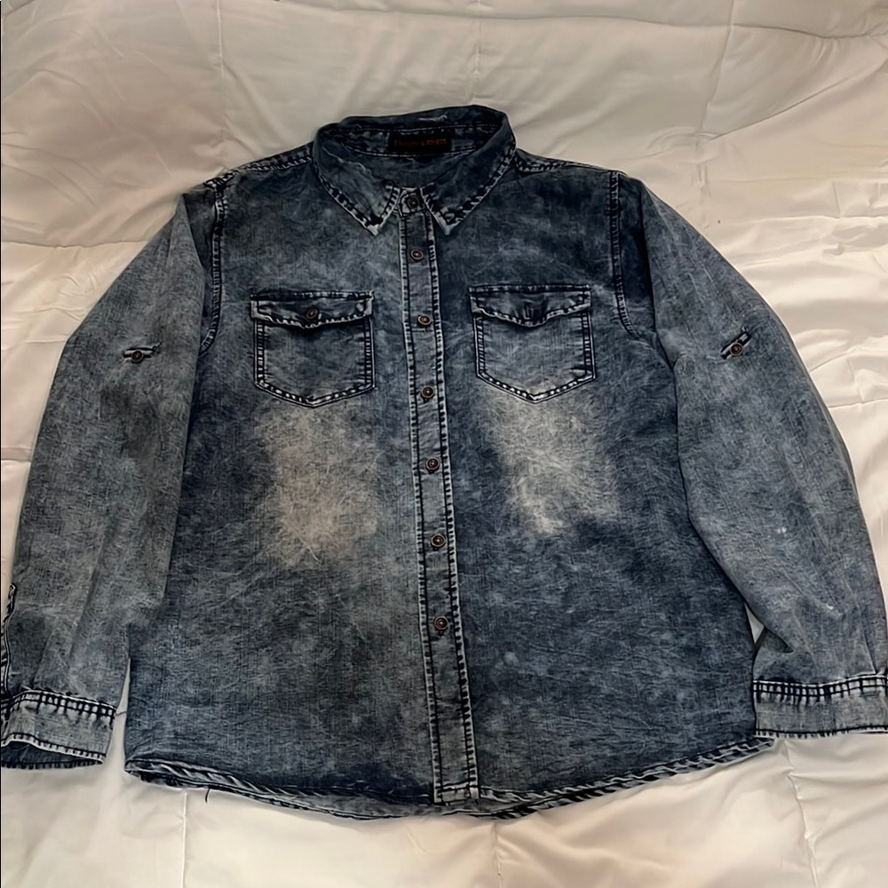 Faded Denim Long Sleeve Shirt